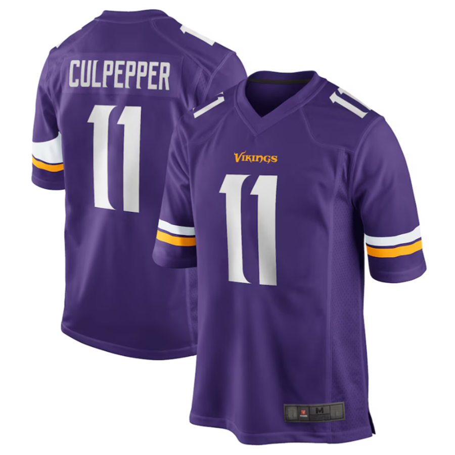 #11 Daunte Culpepper Player MN.Vikings Purple Game Football Jerseys