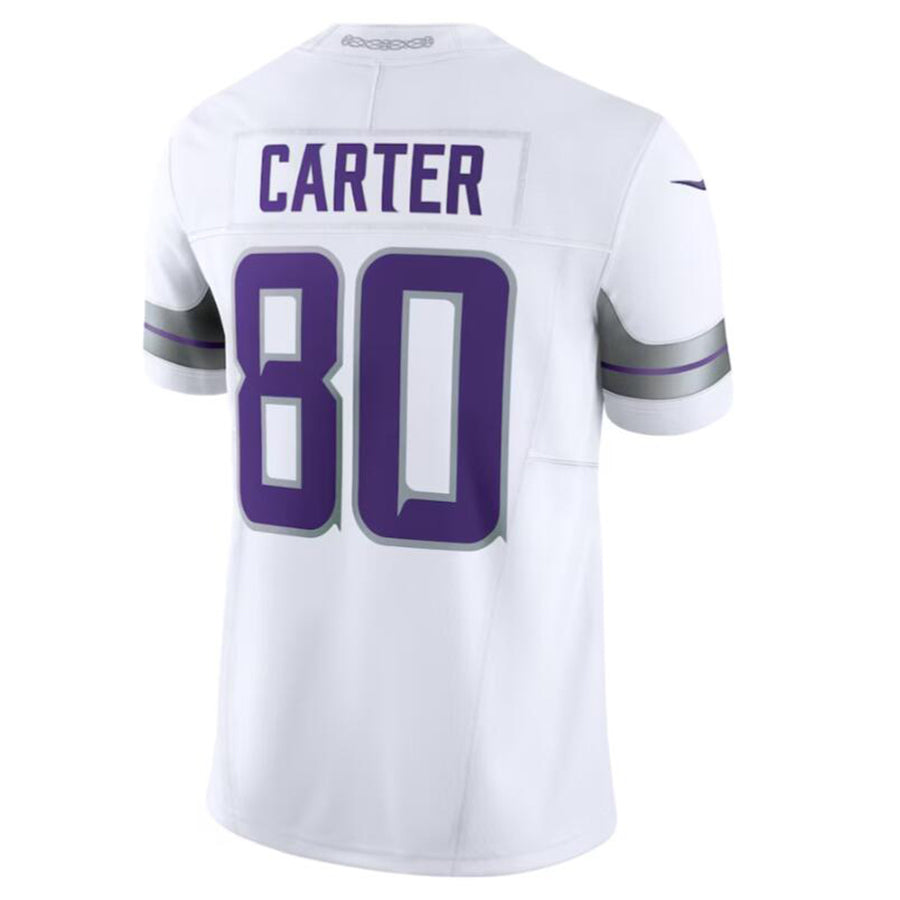 #80 Cris Carter Player MN.Vikings White Vapor F.U.S.E. Limited Football Jerseys