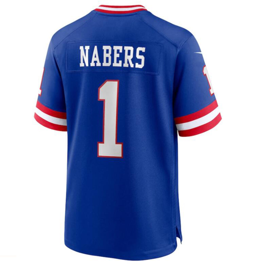 #1 Malik Nabers Player NY.Giants Royal Game Stitched Football Jerseys