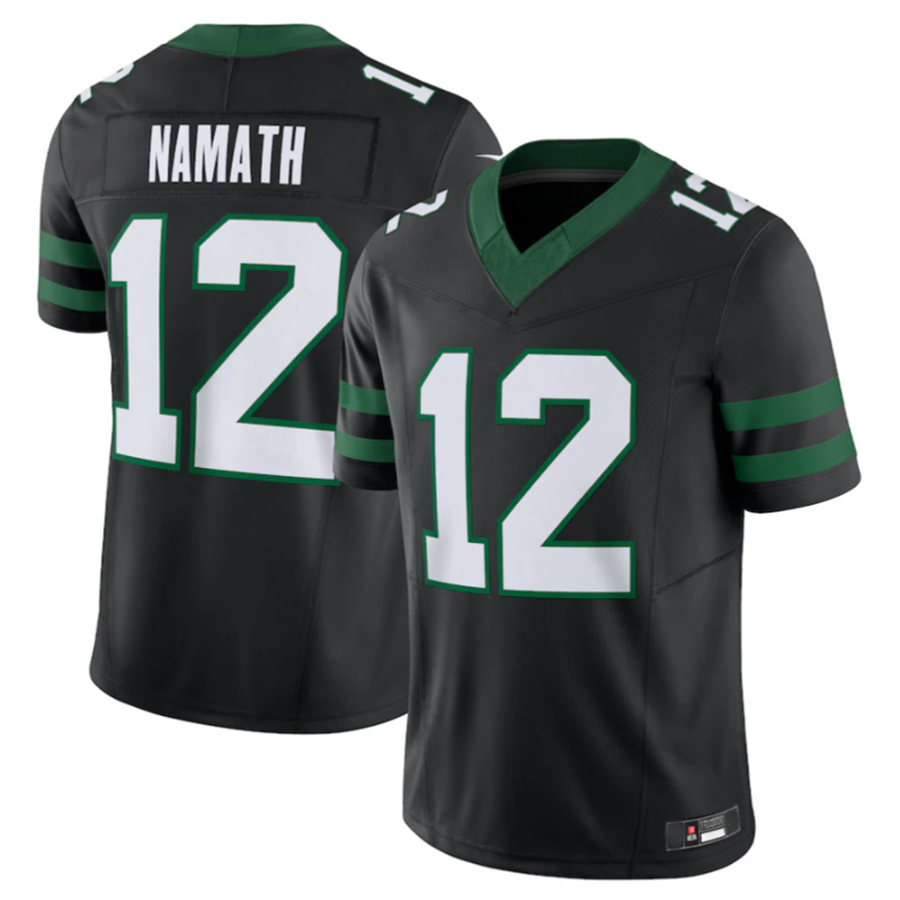 #12 Joe Namath Player NY.Jets Black Vapor F.U.S.E. Limited Football Jerseys