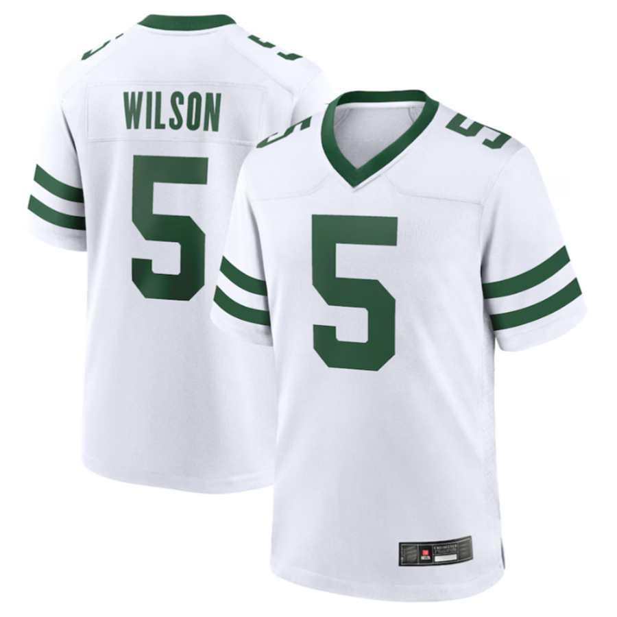 #5 Garrett Wilson Player NY.Jets White Game Football Jerseys