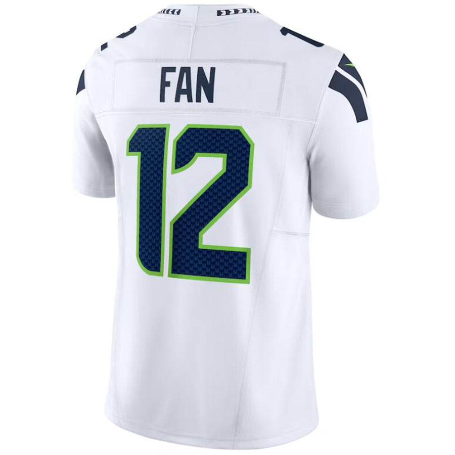 #12th Fan Player S.Seahawks White Vapor F.U.S.E Limited Football Jerseys